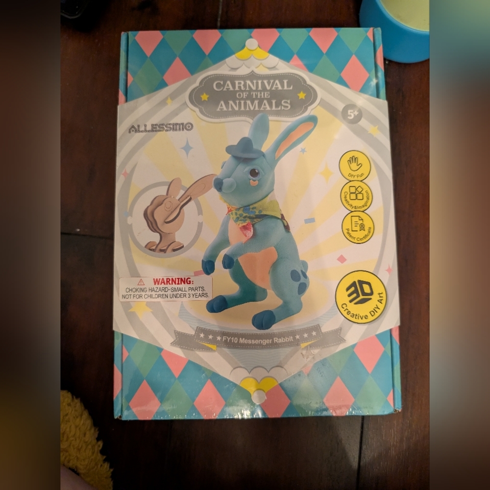 Carnival Of The Animals Alessimo Blue Messenger Rabbit Toy
